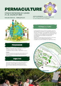 Formation initiation permaculture sur l'écolieu Crocus à Jupilles - juillet 2023